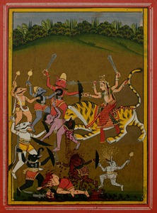 Battling Dhumralochana and His Forces