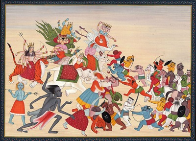Battling the Forces of Sumbha and Nisumbha